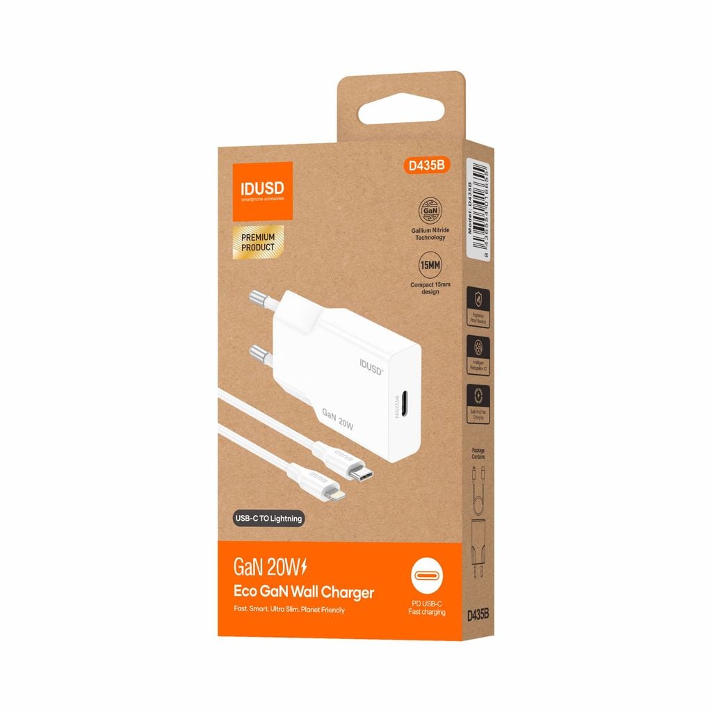 image of Eco GaN 20W Wall Charger PD USB-C - D435B