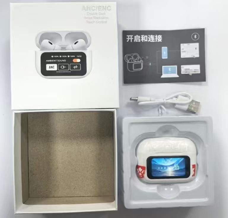 image of A9 Pro Airpods with display
